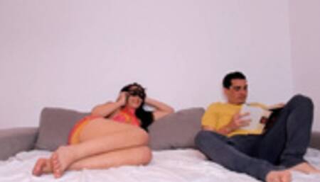 ANAL SEX WITH MY STEPSISTER WHILE SHE TALKS ON THE PHONE WITH HER BOYFRIEND