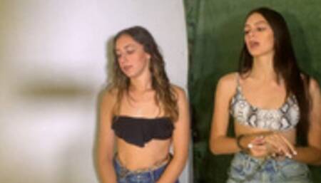 Gaia and Luna from beach to jail