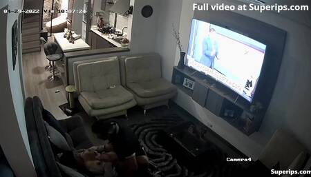 IPCAM – Mature Latina couple fucks on the couch