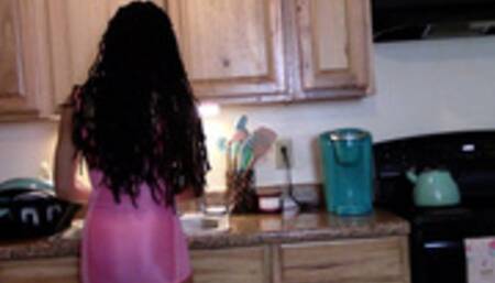 Ebony Goddess Dishwashing Ignore-Monica Jade MP4