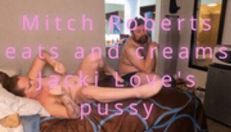Mitch Roberts eats and then creampies Jacki Love's pussy (1080p)
