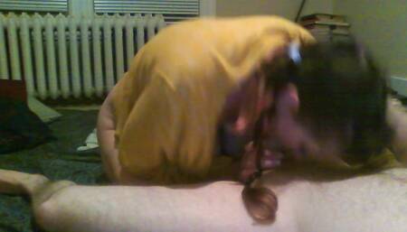 Blowjob and cum on her face 10.15.13