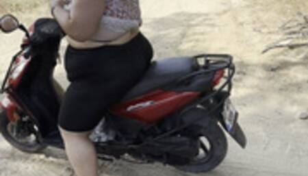 SSBBW Leonie's Thrilling Mountain Scooter Ride!