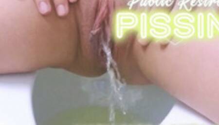 Public Restroom Pissing (Re-Mastered) (UHD WMV)