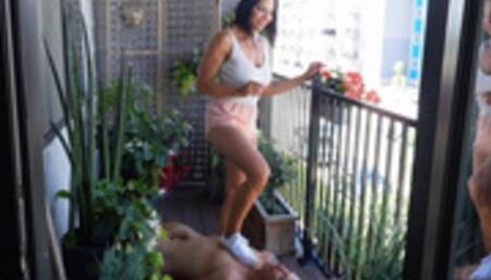 Trample and degraded sneaker licking!