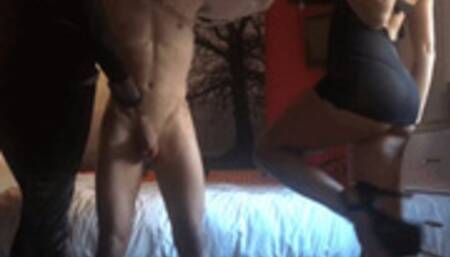 Young slave's first ballbusting session (Melisande Sin & Maya Sin) [720p]