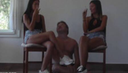 Natasha and Olga smoking