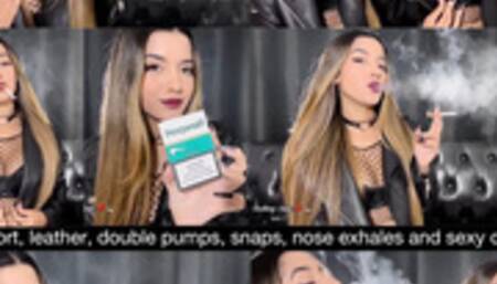 Newport, leather, double pumps, snaps, nose exhales and sexy dangles!