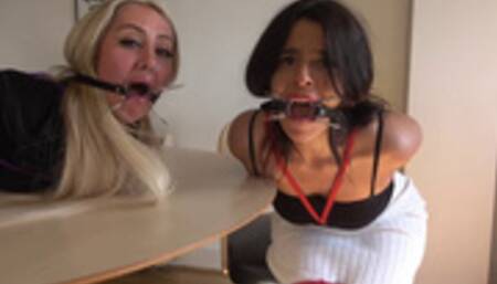 Darcy and Latina in: Business Ladies Lured, Tied up and Spider-Gagged! (4K)