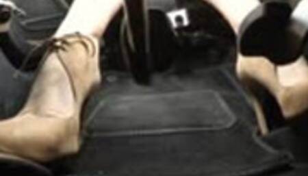 Suede Ankle Stiletto Drive - Pedal Cam