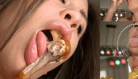 A Feast for the Eyes: A Worshipper's Delight of a Goddess's Appetite starring Giantess Katelyn Brooks