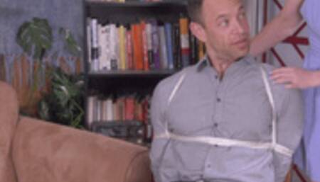 Laney Gray Ties and Gags Her Cheating Boyfriend Before Whipping Out His Dick! 1080p