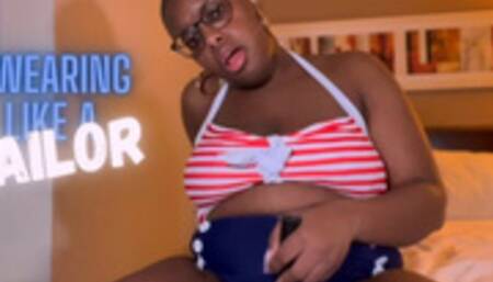 Swearing Like A Sailor censored vibrator pussy play HD MP4 1080p by Royal Ro with Masturbation, Moaning, Overstimulation, Swearing, Pussy Worship, Pussy Denial, Swimsuit, Ebony Goddess, Sailor Costume, Pussy Teasing, Clit Play, Tease and Denial