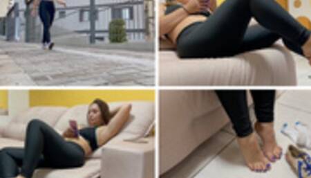 Britney! The niece of the Goddess Graz! Old sneakers, sweaty feet with foot odor and beautiful girl - GG PRODUCER