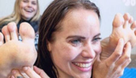 Girl on girl tickling domination with Kate and Yelena (4K 2160p)