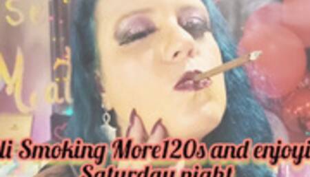 Lilli Smoking More120s and enjoying Saturday night - SFL223