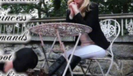 Equestrian Princess Demands Boot Licking!