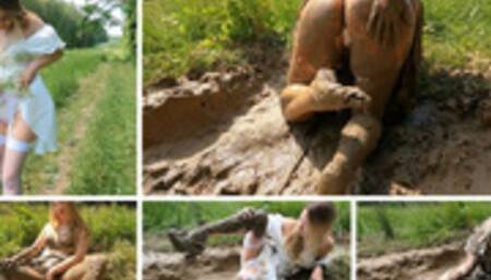 Your sexy muddy lost in the forest bride