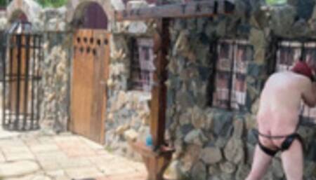 fuck this slut bondaged to the wall