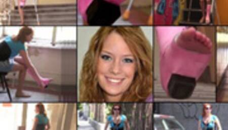 Britney Crutching at the Handicapped-Unfriendly University