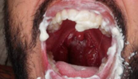 My mouth, covered in cum - Lalo Cortez