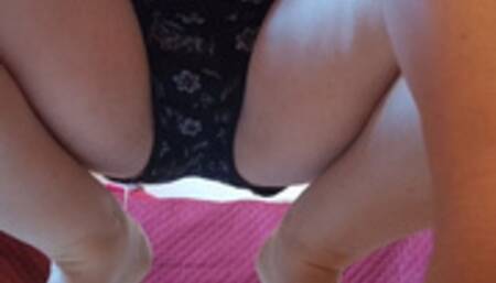 Dirty black panties full of pee 720HD