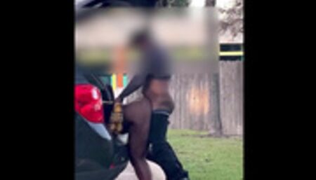 SUCK & FUCK in Parking Lot! ORGASM on BBC SLOPPY HEAD!