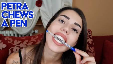 Petra chews a pen - FULL HD