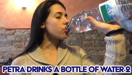 Petra drinks a bottle of water 2 - FULLHD