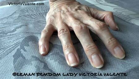 Close-up of natural normal fingernails