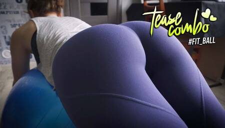 Fit Milf With Tight Ass Bouncing On Fitness Ball