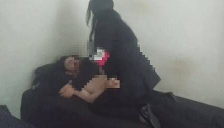 German woman scratching in the old style with her long nails