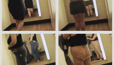GFE PUBLIC NUDITY FITTING ROOM TRY ON JEANS DRESS AND TOPS