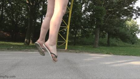 Play in flip flops