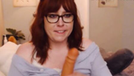 Redhead BBW  Dianna fucks pussy without taking off her heels