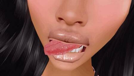 Nude Lips, Pink Tongue (mov)