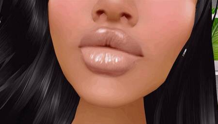 Nude Lips, Pink Tongue (540p mp4)