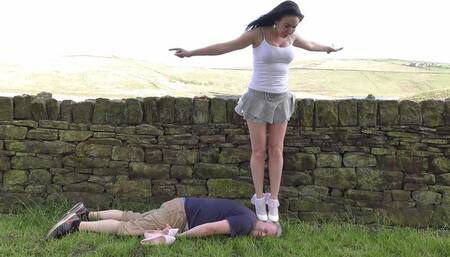 Katie's 2 Pairs Of Trampling Heels In The Countryside (4K)