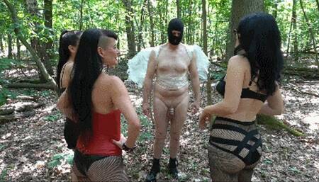 Hardcore small dick humiliation in the forest