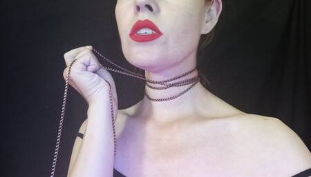 The chain is around my neck