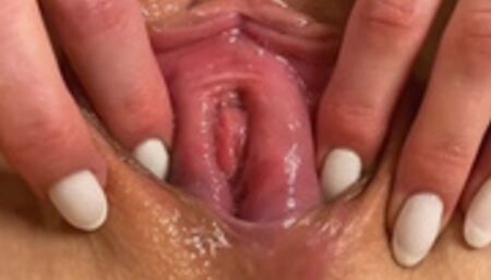 Incredible wet juicy pussy close up! Intense orgasm contractions