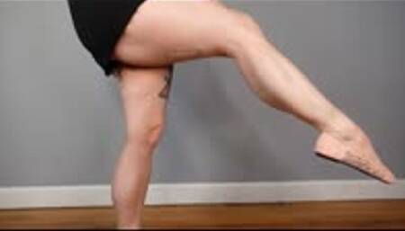 Calf muscle flex in pink flats MP4 640