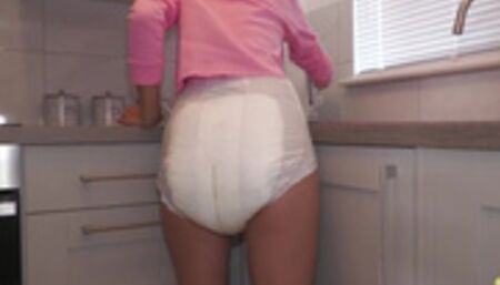 Changing wet Diaper