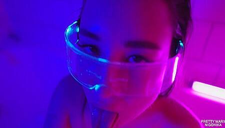 Cosmic Blowjob From Pretty Marie In The Bath For Sleigh To The Music Of Gorillaz Throat Sucking Nigonika Best Porn 2023