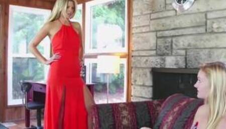 lesbian teen stepsisters family threesome with hot cousin