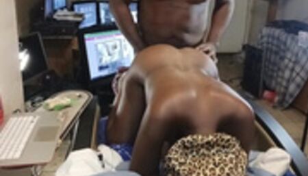 Creampie Gangbang Shoving DIcks in Tia Hot Pussy Amateur African American Milf