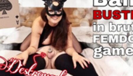Ballbusting CBT Femdom Games with Mistress & Slave FLR Predicament Bondage Orgasm BDSM Facesitting