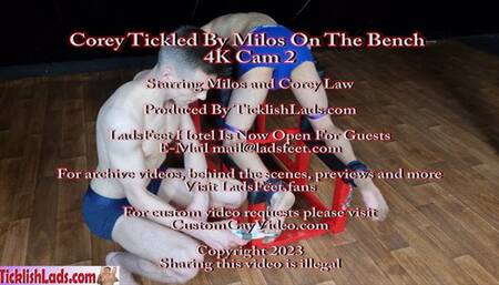 Corey Tickled By Milos On The Bench 4K Cam 2