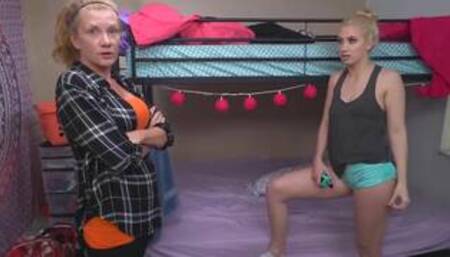 perverted horny step-bro gets busted stealing panties