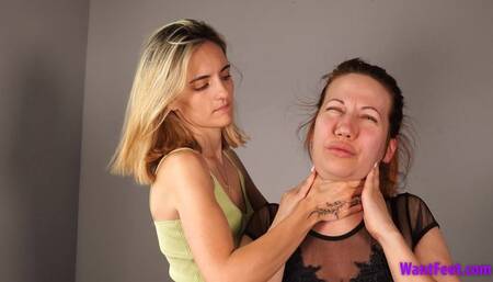 Petite Hands Neck Choking - Throat Fetish - HD MP4